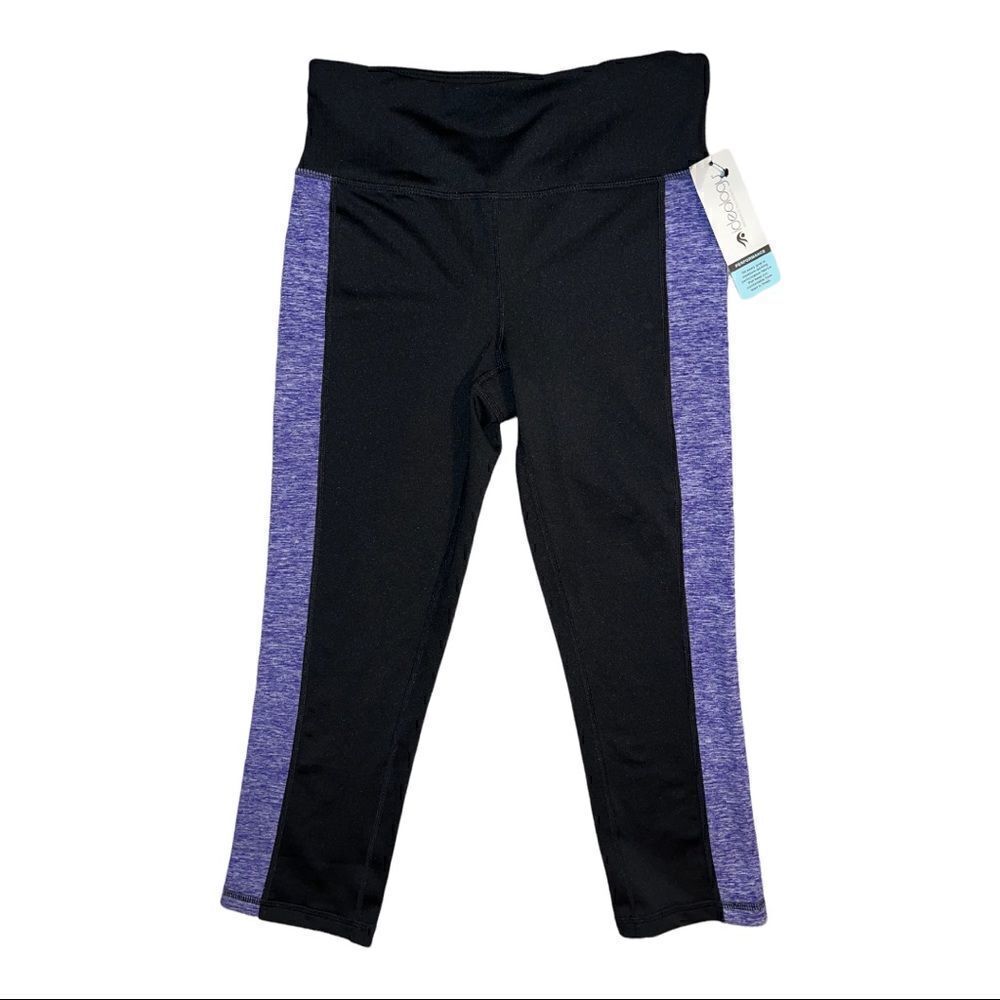 Ideology Black Cobalt Wave High-Waist Pocket 7/8 Length Leggings XS NWT